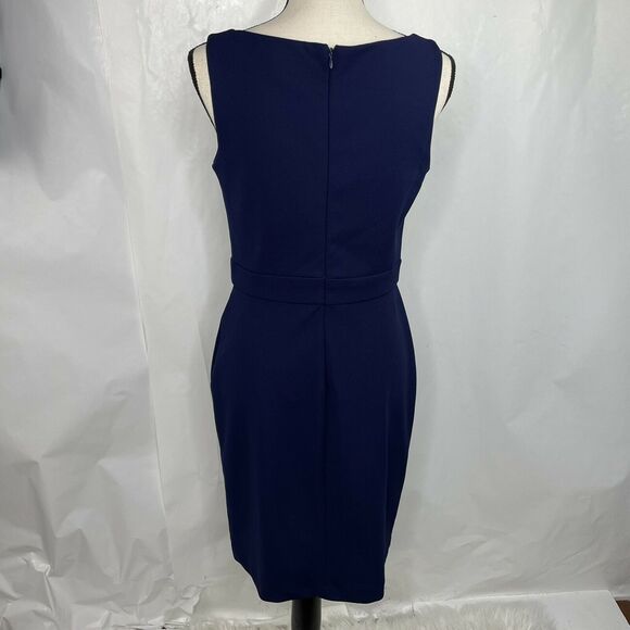 Joanna Chen New York Blue Sleeveless Sheath Dress NWT Size 6 - Picture 6 of 9